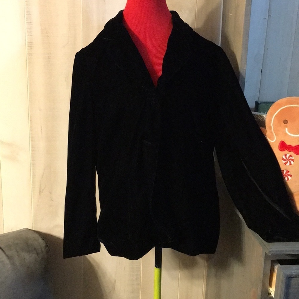 BLACK Velvety Cato Blazer Size 16W